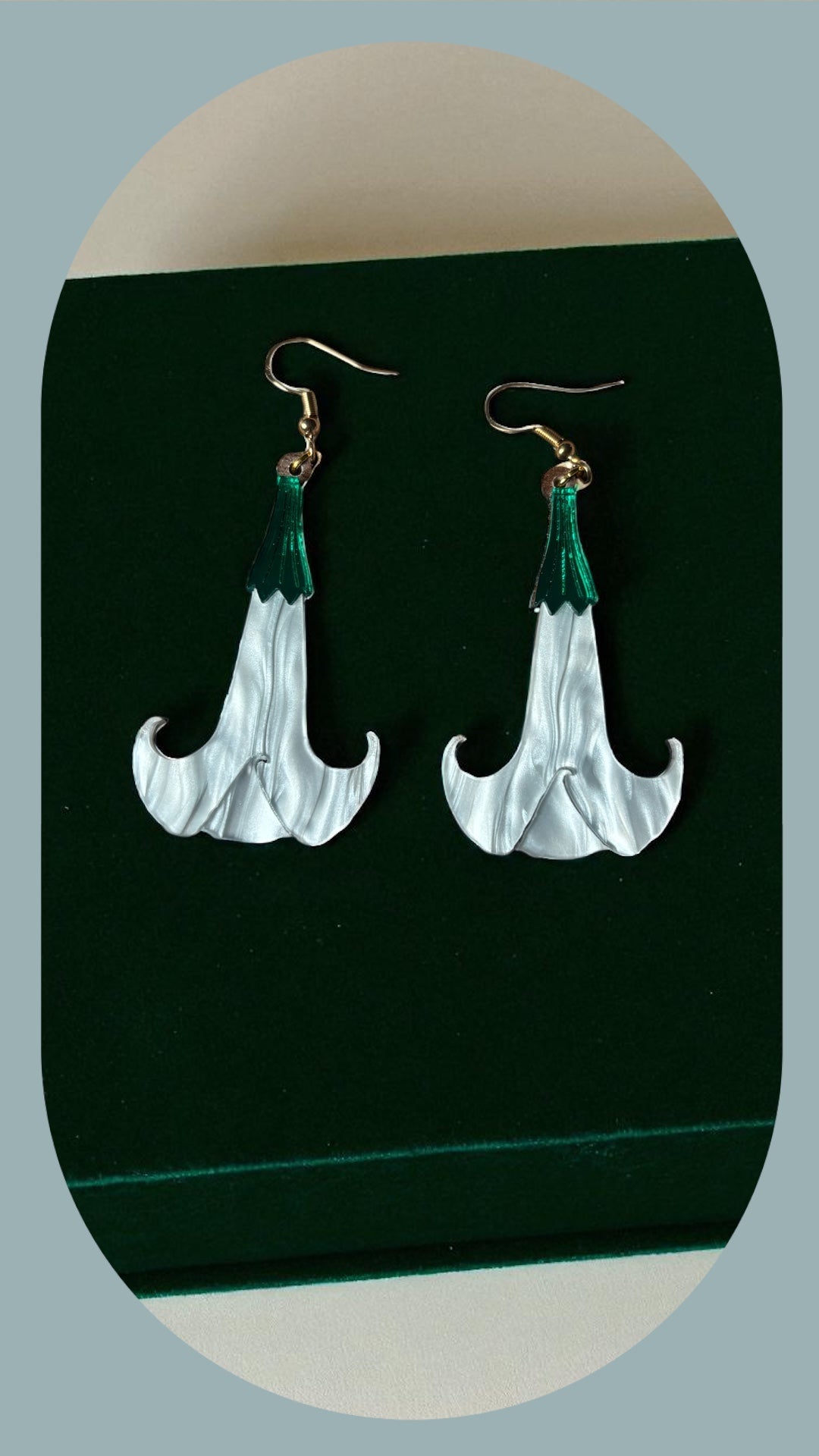 Angel’s Trumpet Earrings – Gothic Floral Acrylic Jewellery | Poison Garden Collection