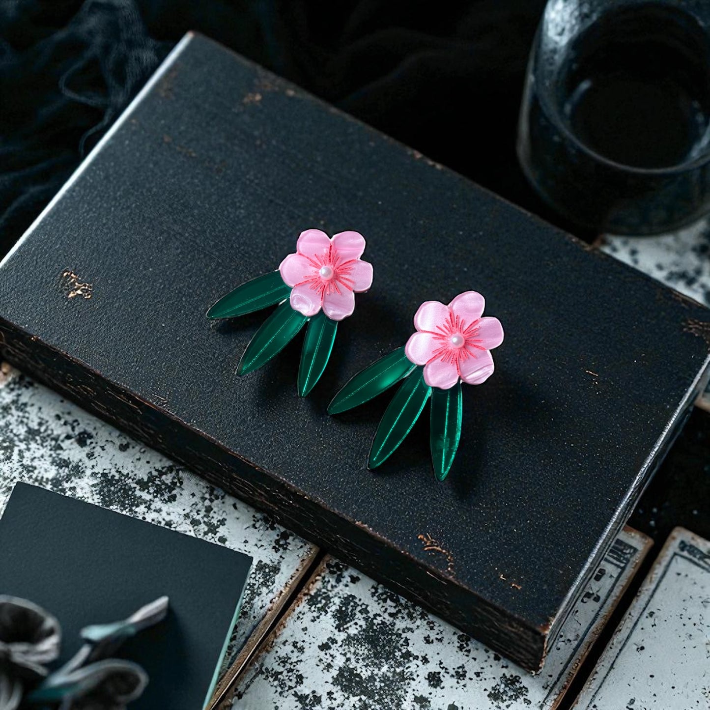 Oleander Flower Earrings – Poison Garden Collection