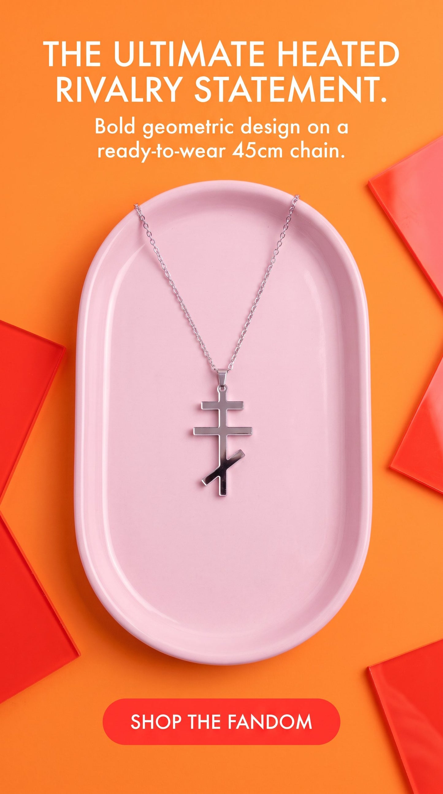 Heated Rivalry Inspired Ilya Rozanov Cross Necklace - Silver