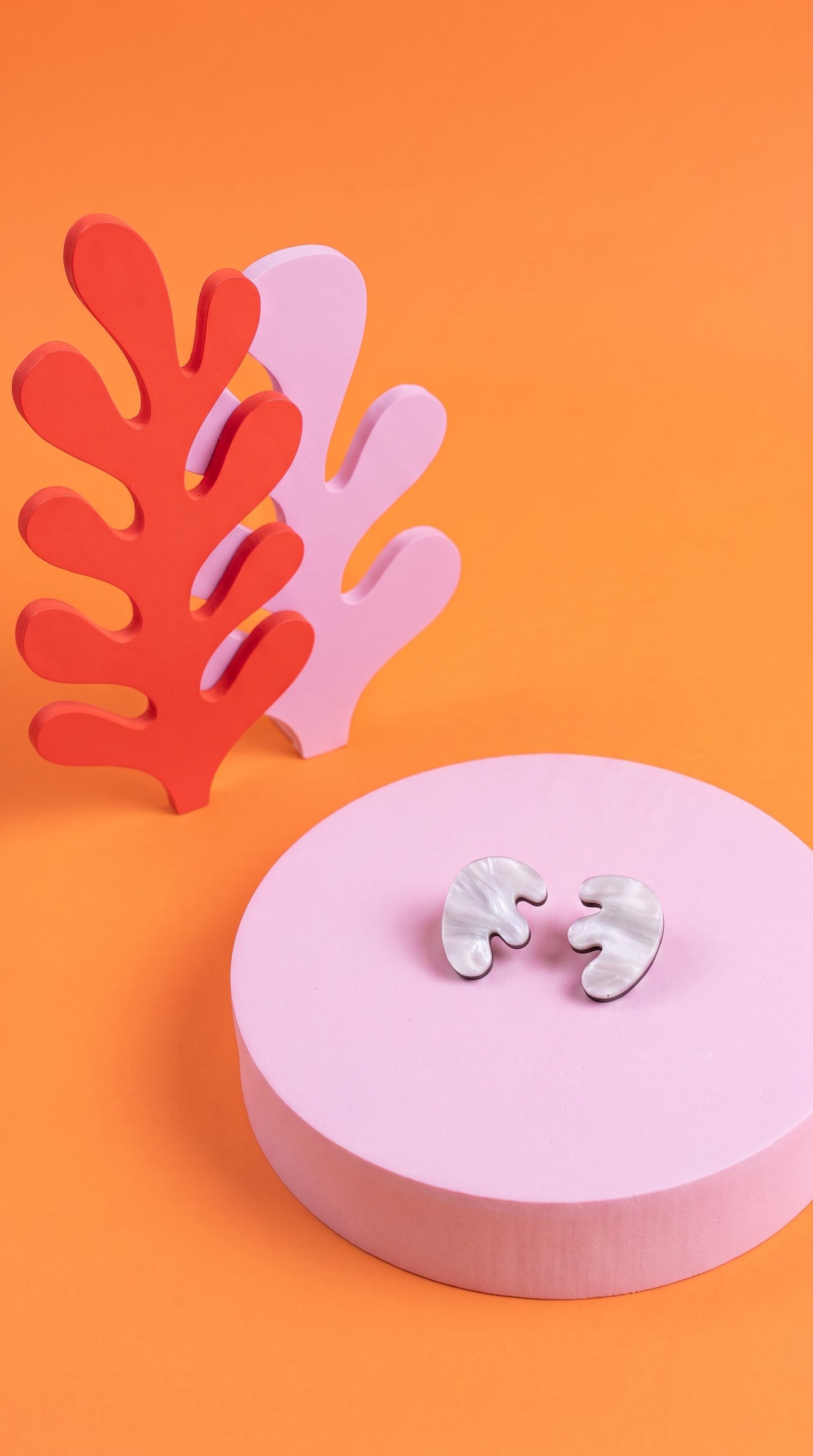 Matisse Inspired Split Leaf Stud Earrings
