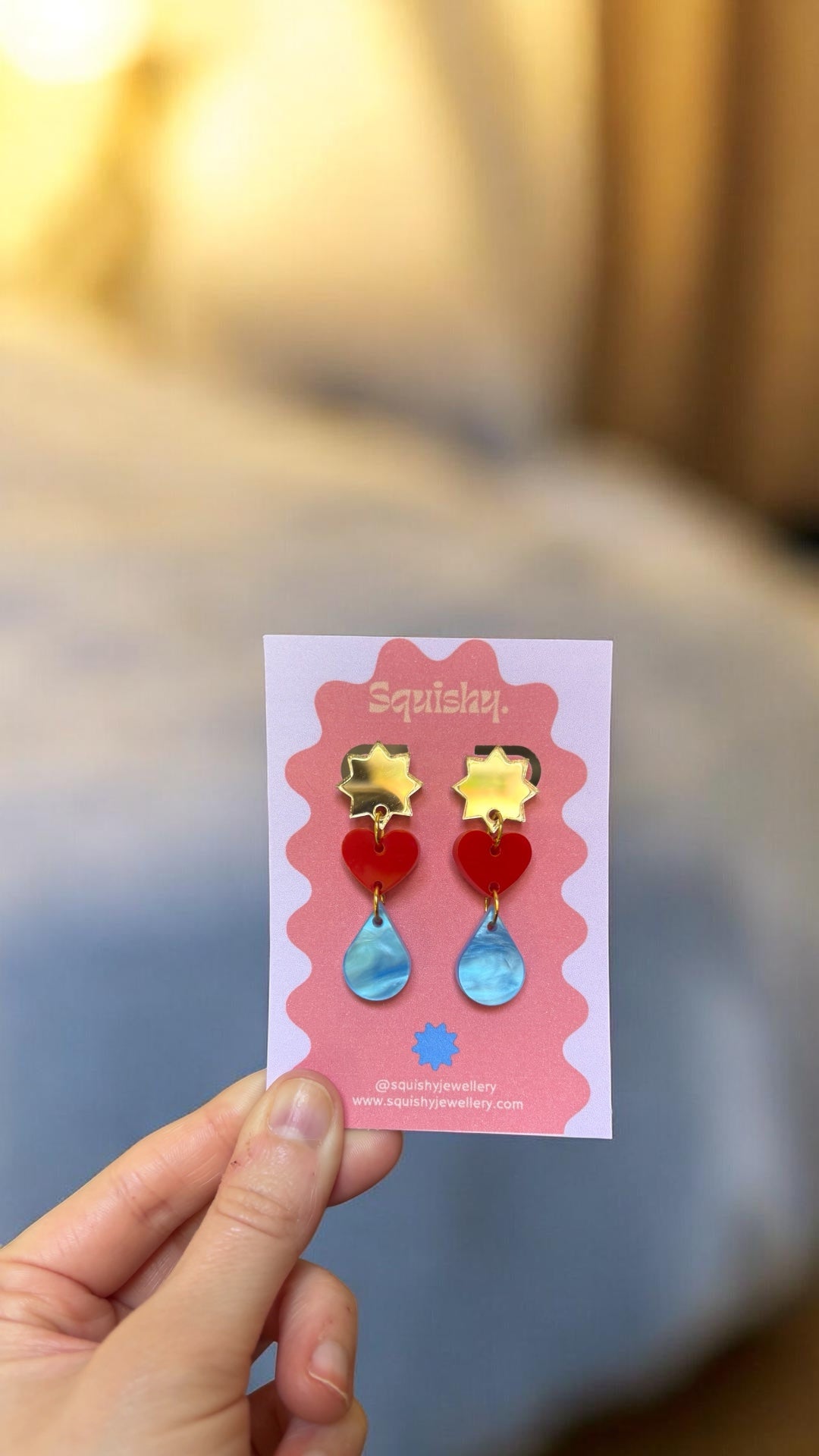 Star, Heart & Raindrop Earrings – Gallery Pop Art Jewellery