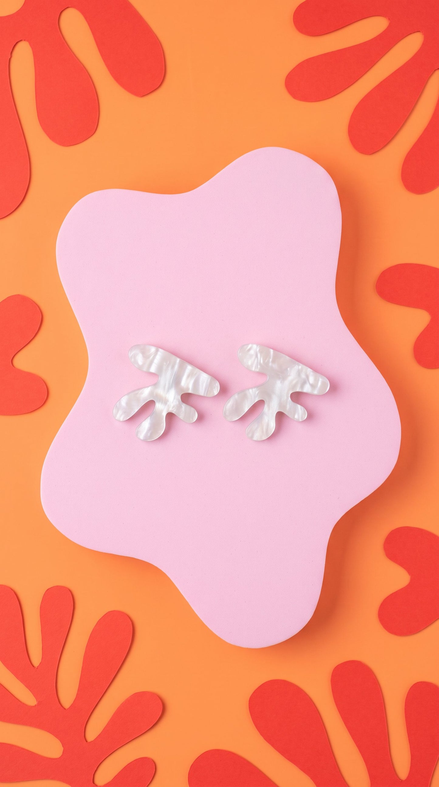 Matisse Inspired Abstract Leaf Stud Earrings