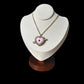 Pink Sacred Heart Necklace – Gold Chain with Arrow Detail