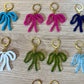 Colorful Bow Earrings — Acrylic Bow Huggie Hoops, Multiple Colours, Cute Statement Kawaii Bows, Handmade Colour-Blocked Earrings