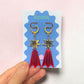 Colourful Starburst Drop Earrings – Acrylic Statement Earrings, Lightweight Art Jewellery