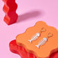 Fish Bone Earrings – Pearlescent Cat Lover Gift Alternative Statement Jewellery Spooky Cute Style, Y2K Aesthetic