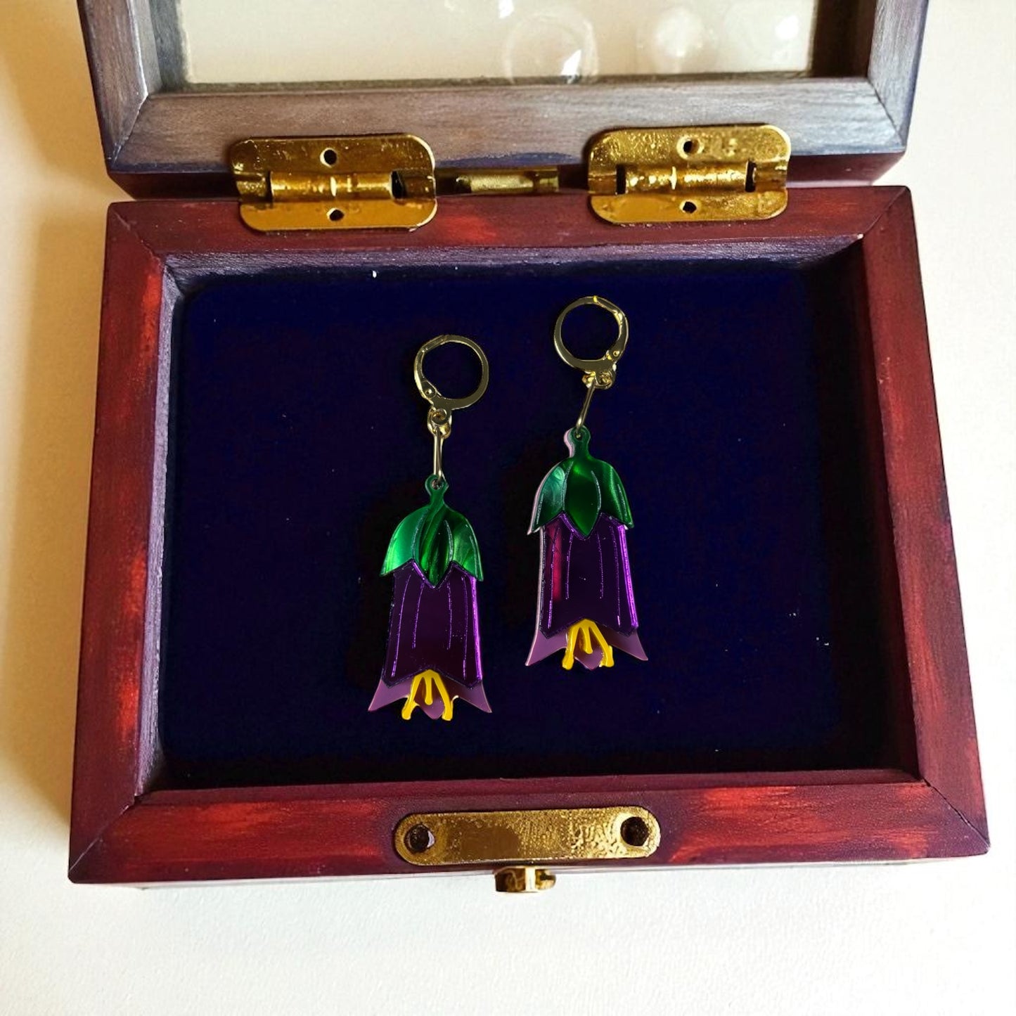 Deadly Nightshade Earrings – Gothic Floral Acrylic Jewellery | Poison Garden Collection