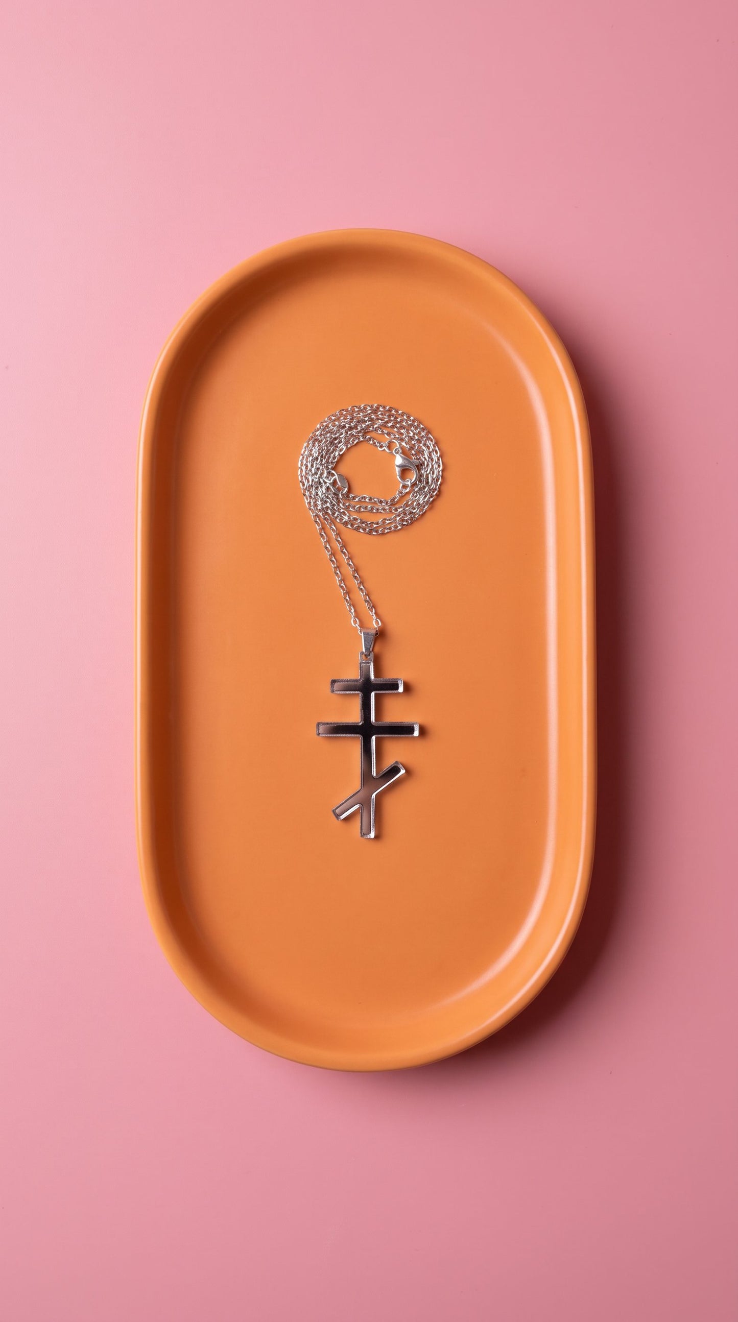 Heated Rivalry Inspired Ilya Rozanov Cross Necklace - Silver