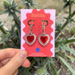 Silver Sacred Heart Hoop Earrings – Gothic Alt Jewellery, Spiked Heart Acrylic Earrings