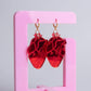 Anatomical Heart Earrings – Red Acrylic Statement Earrings | Science Jewelry, Alt Fashion, Med Student Gift, Anatomical Jewellery, Medical