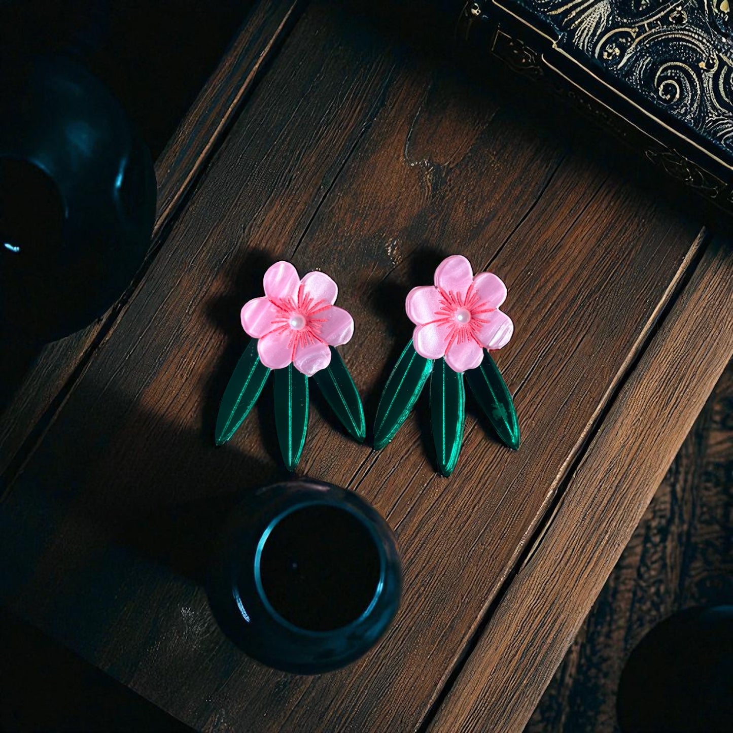 Oleander Flower Earrings – Poison Garden Collection