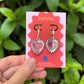 Silver Sacred Heart Hoop Earrings – Gothic Alt Jewellery, Spiked Heart Acrylic Earrings