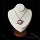 Pink Sacred Heart Necklace – Gold Chain with Arrow Detail