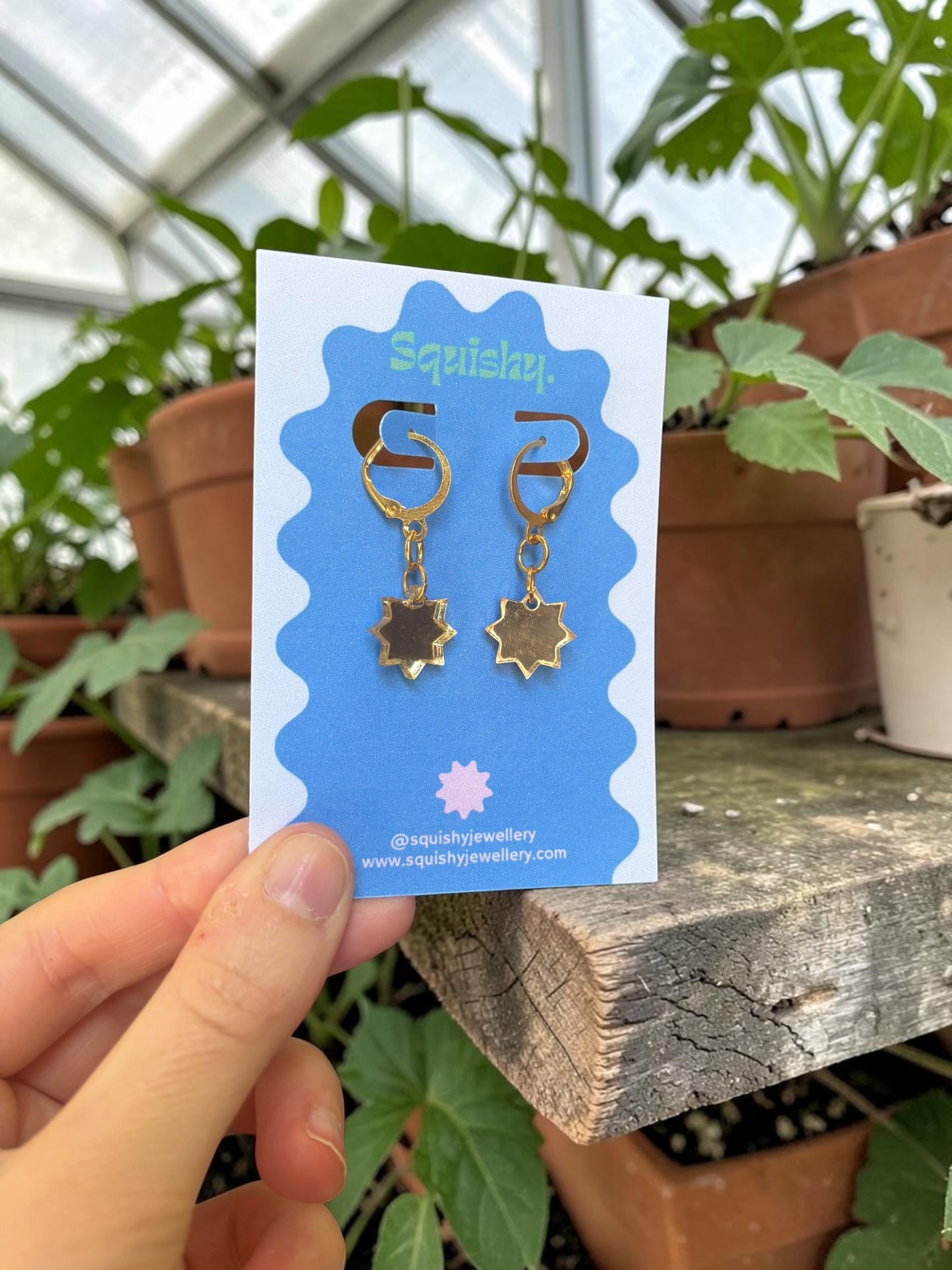 Mini Gold Star Huggie Hoop Earrings – Gallery Pop Celestial Jewellery