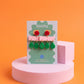 Pink, Green & Red Mid Century Modern 'Raindrop' Memphis Layered Acrylic Women's Earrings.