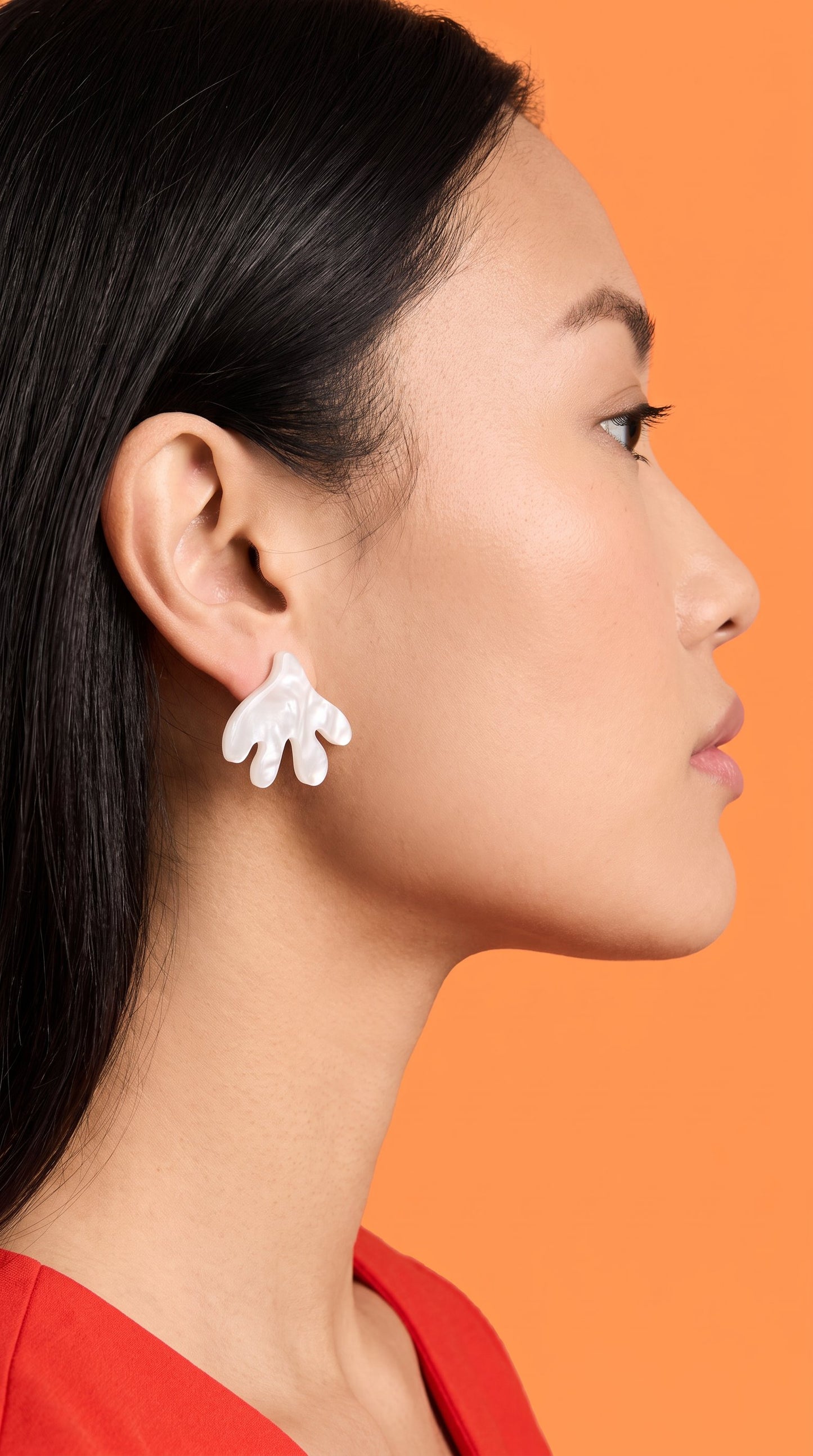 Matisse Inspired Fan Leaf Stud Earrings
