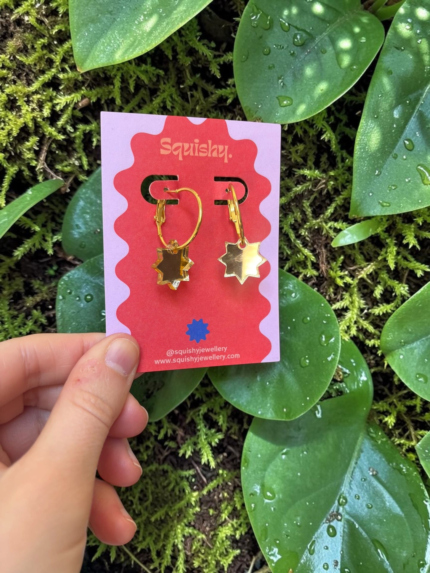Mini Gold Star Hoop Earrings – Gallery Pop Celestial Jewellery