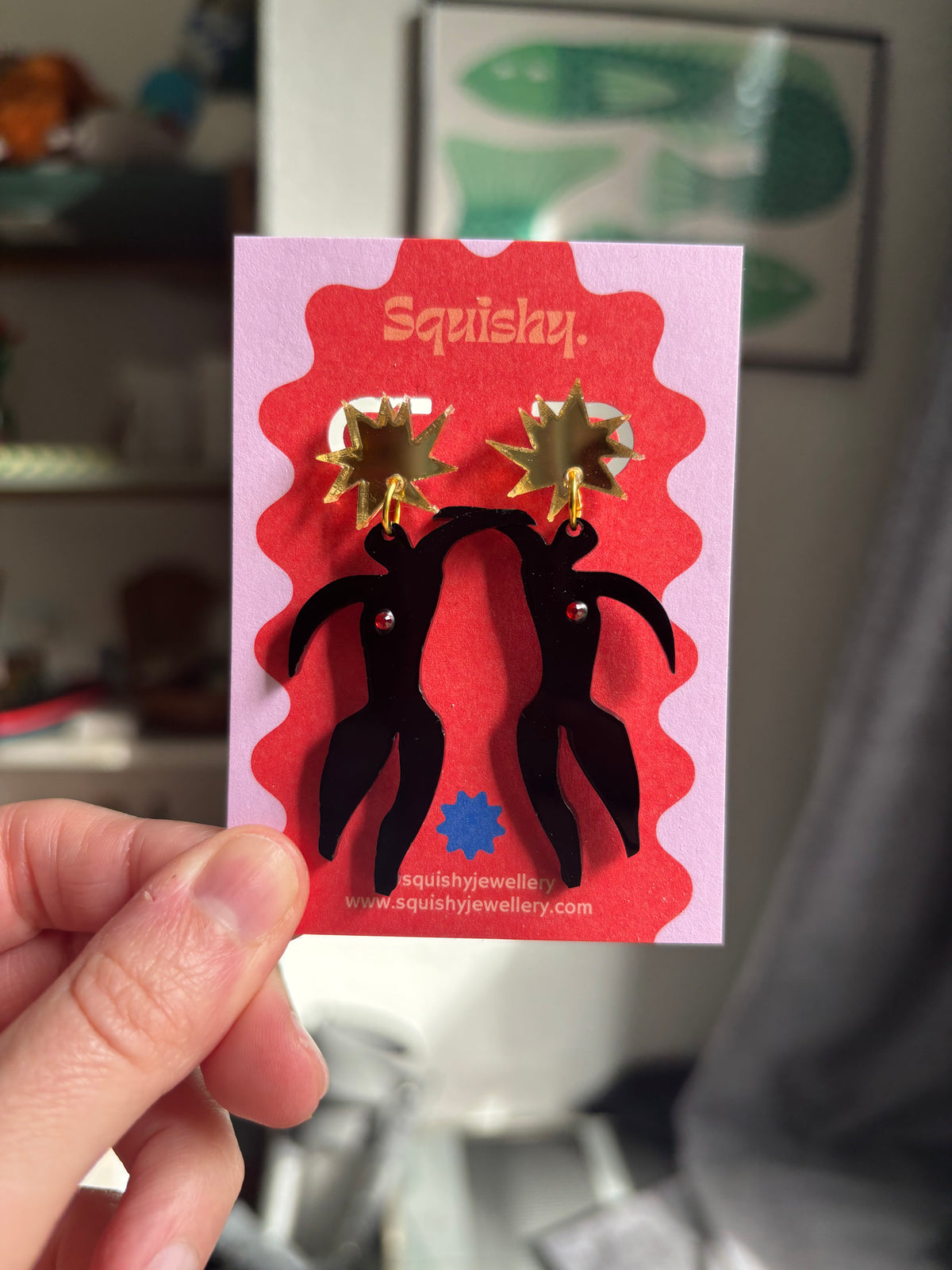 Matisse-Inspired Cut-Out Statement Earrings | Abstract Figure