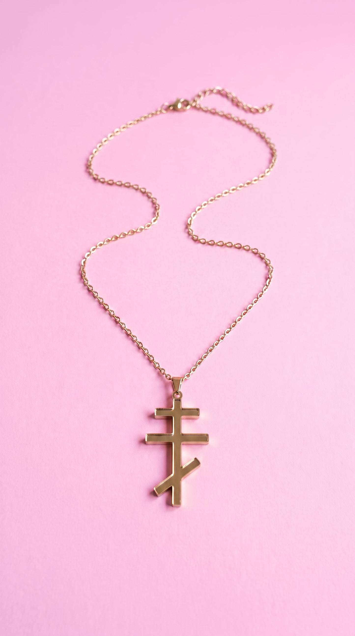 Heated Rivalry Inspired Ilya Rozanov Cross Necklace - Gold