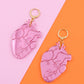 Anatomical Heart Earrings – Pink Acrylic Statement Earrings | Science Jewelry, Alt Fashion, Med Student Gift, Anatomical Jewellery, Medical