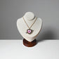 Pink Sacred Heart Necklace – Gold Chain with Arrow Detail
