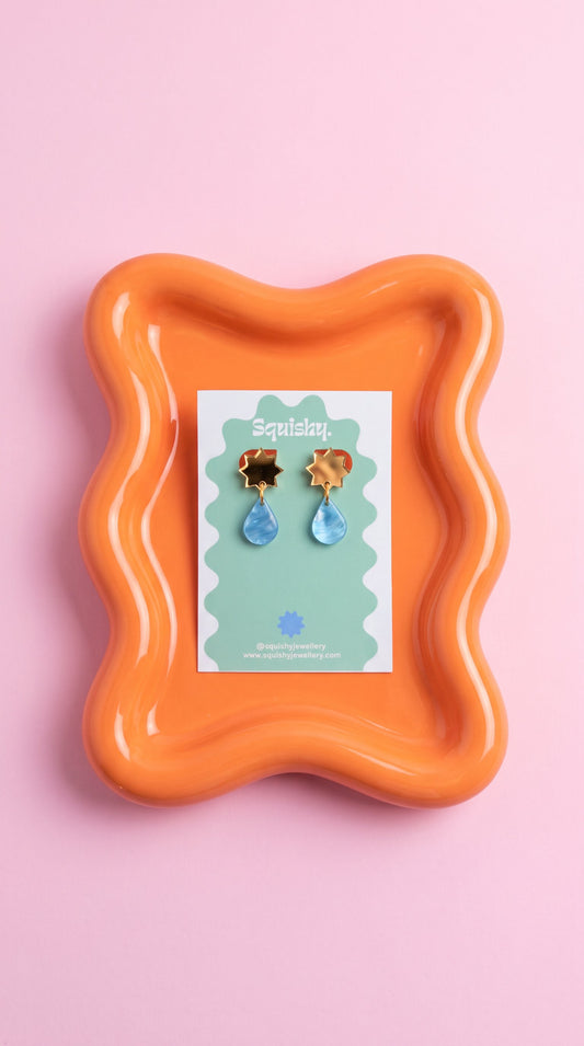Star & Raindrop Earrings – Colourful Gallery Pop Statement Jewellery