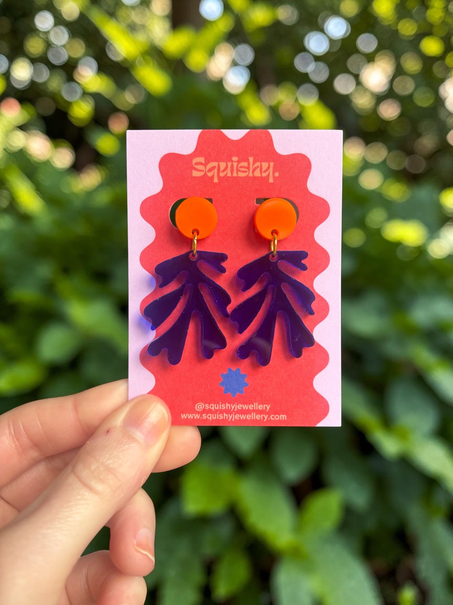 Matisse Inspired Seaweed Earrings – Wearable Art Statement Jewellery