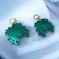 Green Medusa Earrings Mirrored Acrylic Medusa Head Hoops Mythic Statement Jewellery Goth Alt Fashion Ancient Greece, Classics Witchy Costume