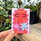Pink and Blue Kiki & Bouba Statement Earrings | Wearable Art