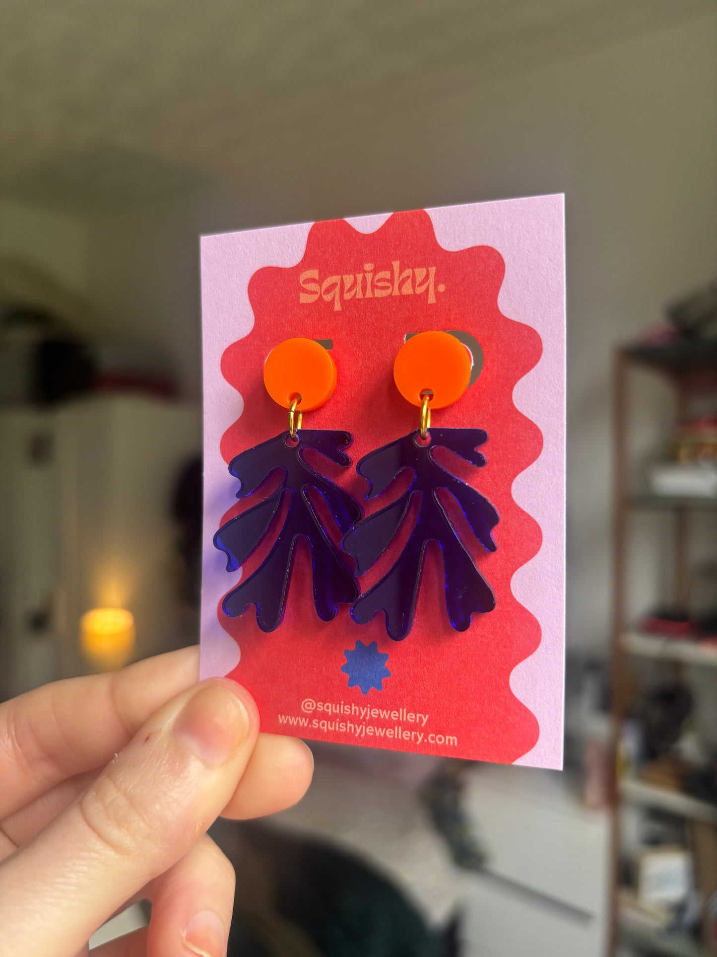 Matisse Inspired Seaweed Earrings – Wearable Art Statement Jewellery