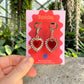 Silver Sacred Heart Hoop Earrings – Gothic Alt Jewellery, Spiked Heart Acrylic Earrings