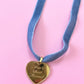 Gold Mirror Heart Pendant “Man’s Best Friend” Necklace – Sabrina Carpenter Album Inspired Dog Tag Coquette Twee Baby Doll Jewellery