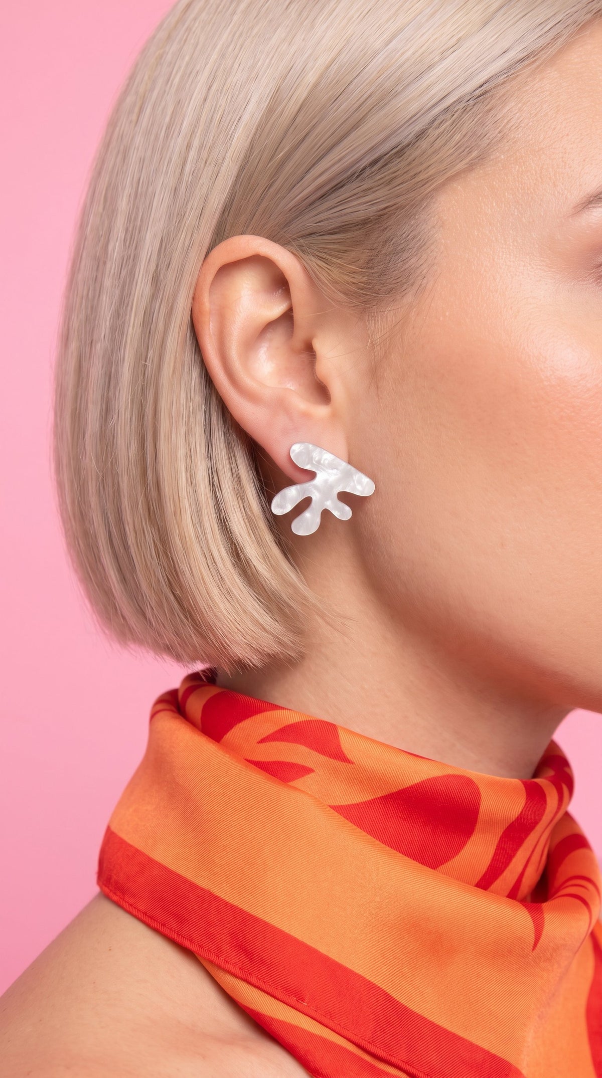 Matisse Inspired Abstract Leaf Stud Earrings