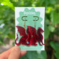 Dragon Earrings – Welsh Inspired Gothic Alt Jewellery, Acrylic Statement Earrings (Red & Green)