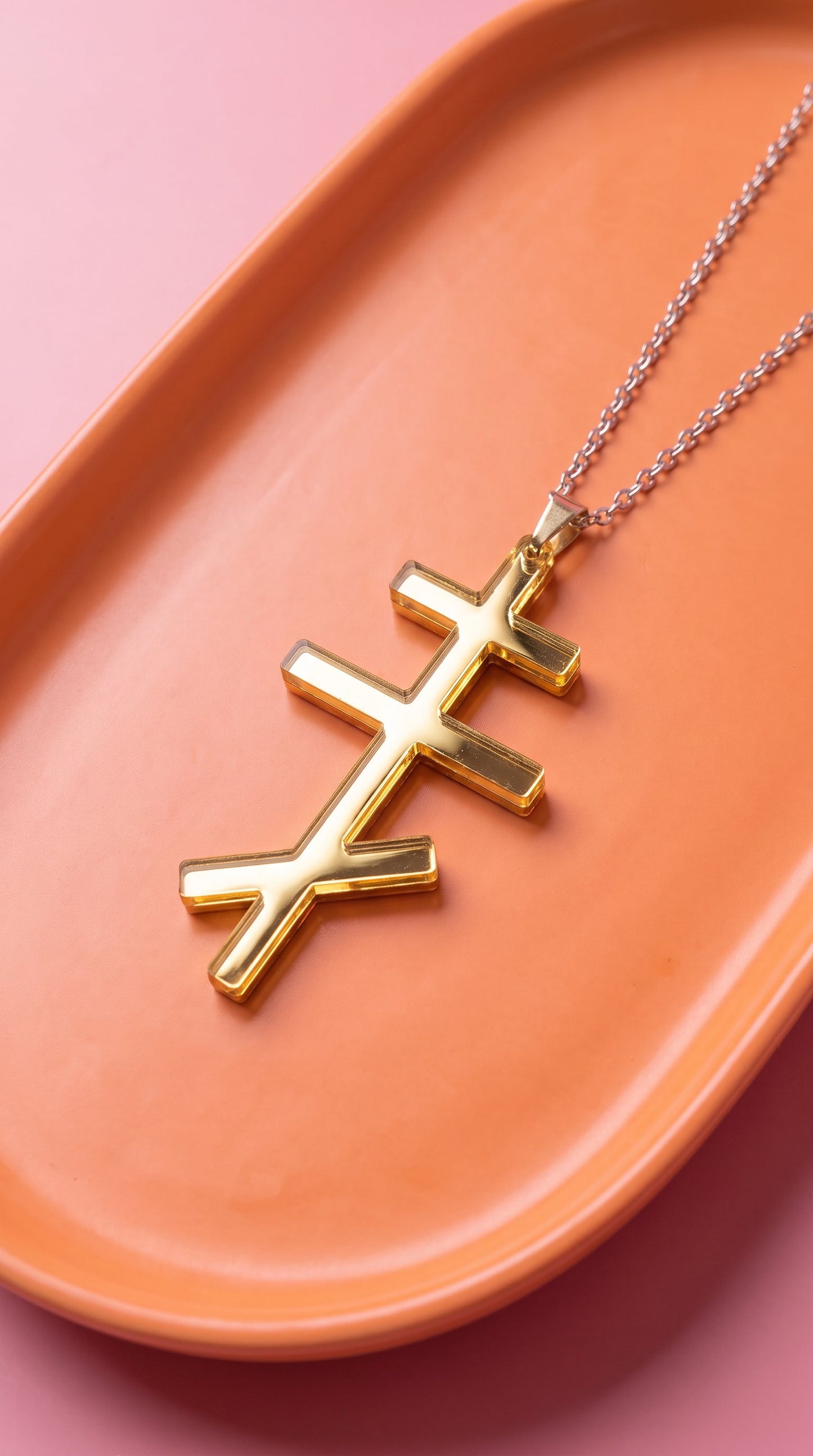 Heated Rivalry Inspired Ilya Rozanov Cross Necklace - Gold
