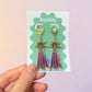 Colourful Starburst Drop Earrings – Acrylic Statement Earrings, Lightweight Art Jewellery