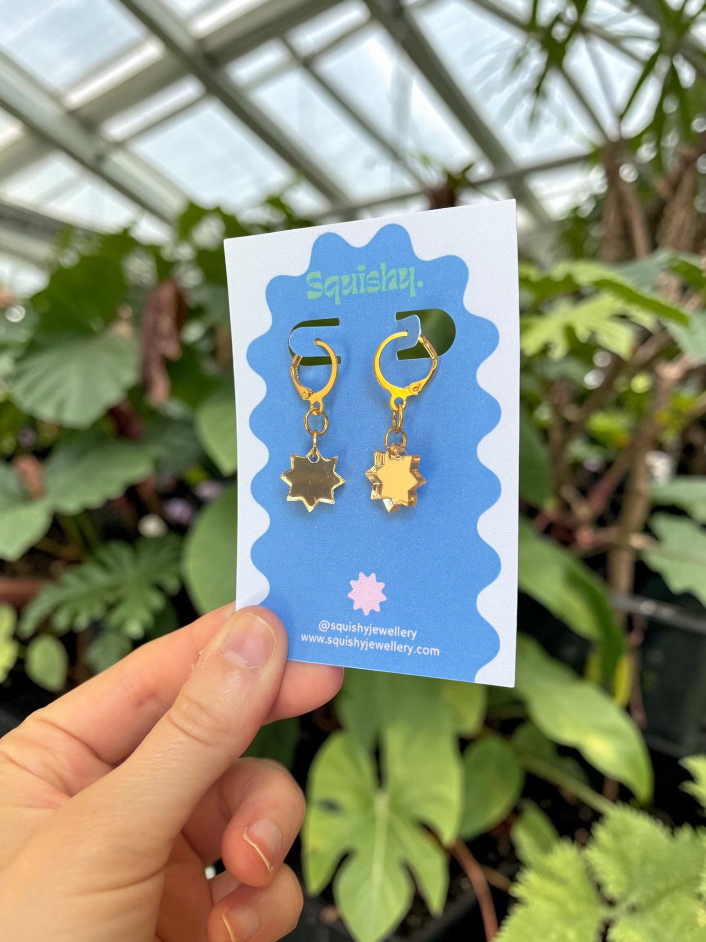 Mini Gold Star Huggie Hoop Earrings – Gallery Pop Celestial Jewellery