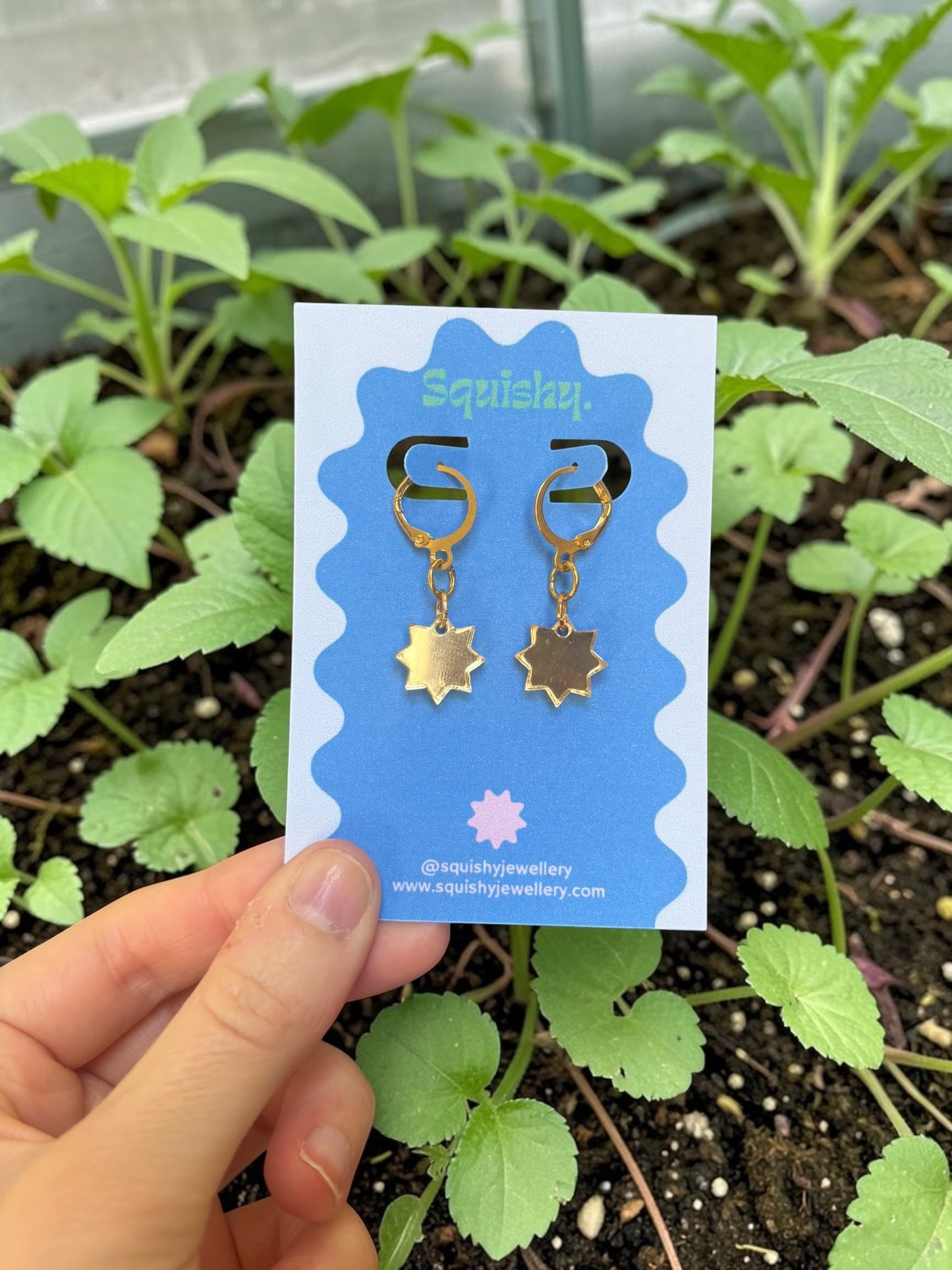 Mini Gold Star Huggie Hoop Earrings – Gallery Pop Celestial Jewellery