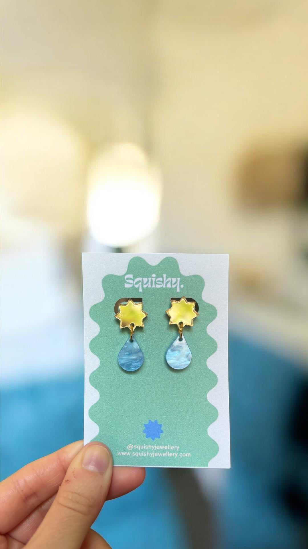 Star & Raindrop Earrings – Colourful Gallery Pop Statement Jewellery