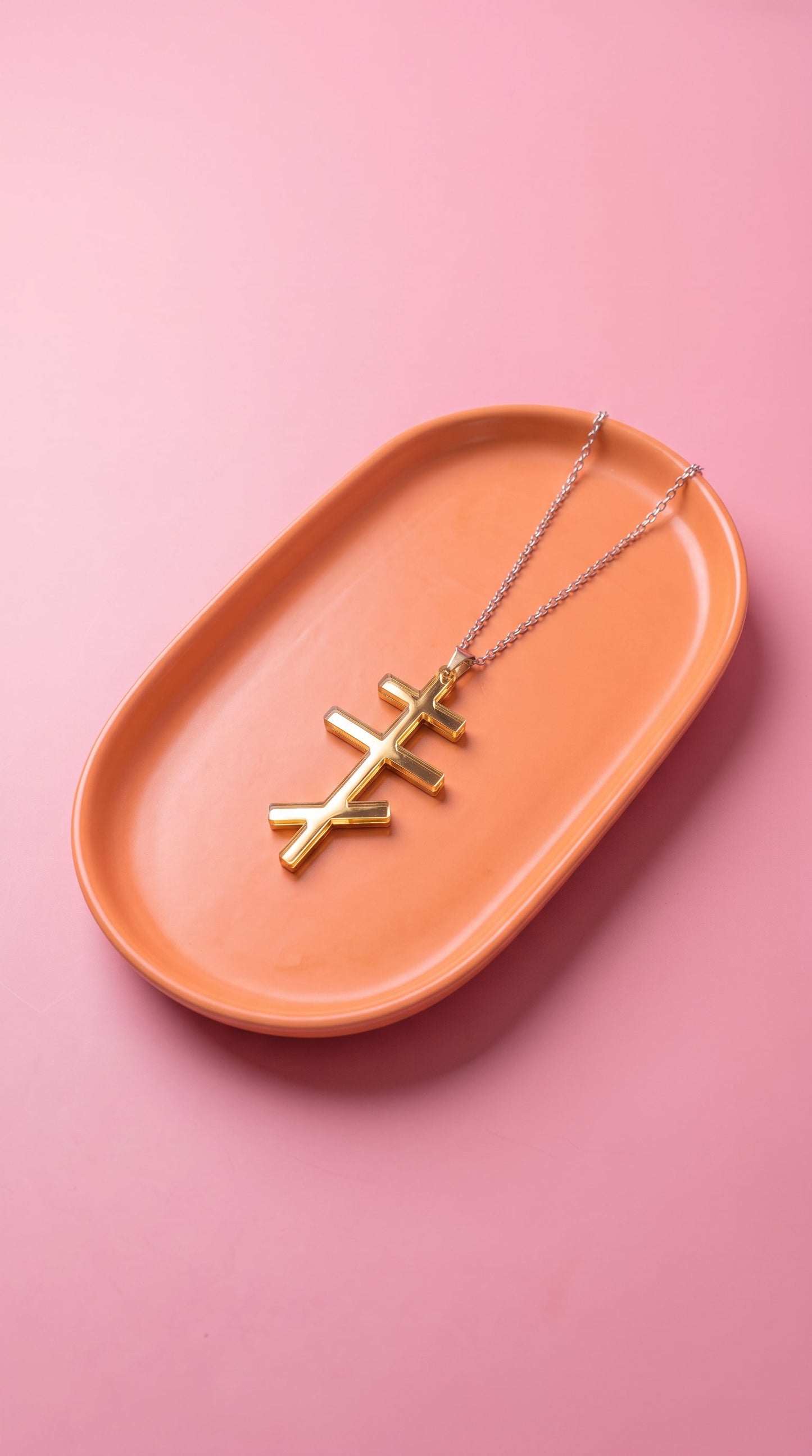 Heated Rivalry Inspired Ilya Rozanov Cross Necklace - Gold
