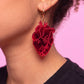 Anatomical Heart Earrings – Red Acrylic Statement Earrings | Science Jewelry, Alt Fashion, Med Student Gift, Anatomical Jewellery, Medical