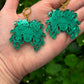 Green Medusa Earrings Mirrored Acrylic Medusa Head Hoops Mythic Statement Jewellery Goth Alt Fashion Ancient Greece, Classics Witchy Costume