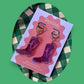 Pink Cowboy Boot Earrings – Western Acrylic Statement Earrings for Cowgirl & Festival Outfits (Copy)