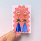 Colourful Starburst Drop Earrings – Acrylic Statement Earrings, Lightweight Art Jewellery