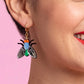 Silver Fly Huggie Hoop Earrings – Whimsigoth Insect Statement Jewellery