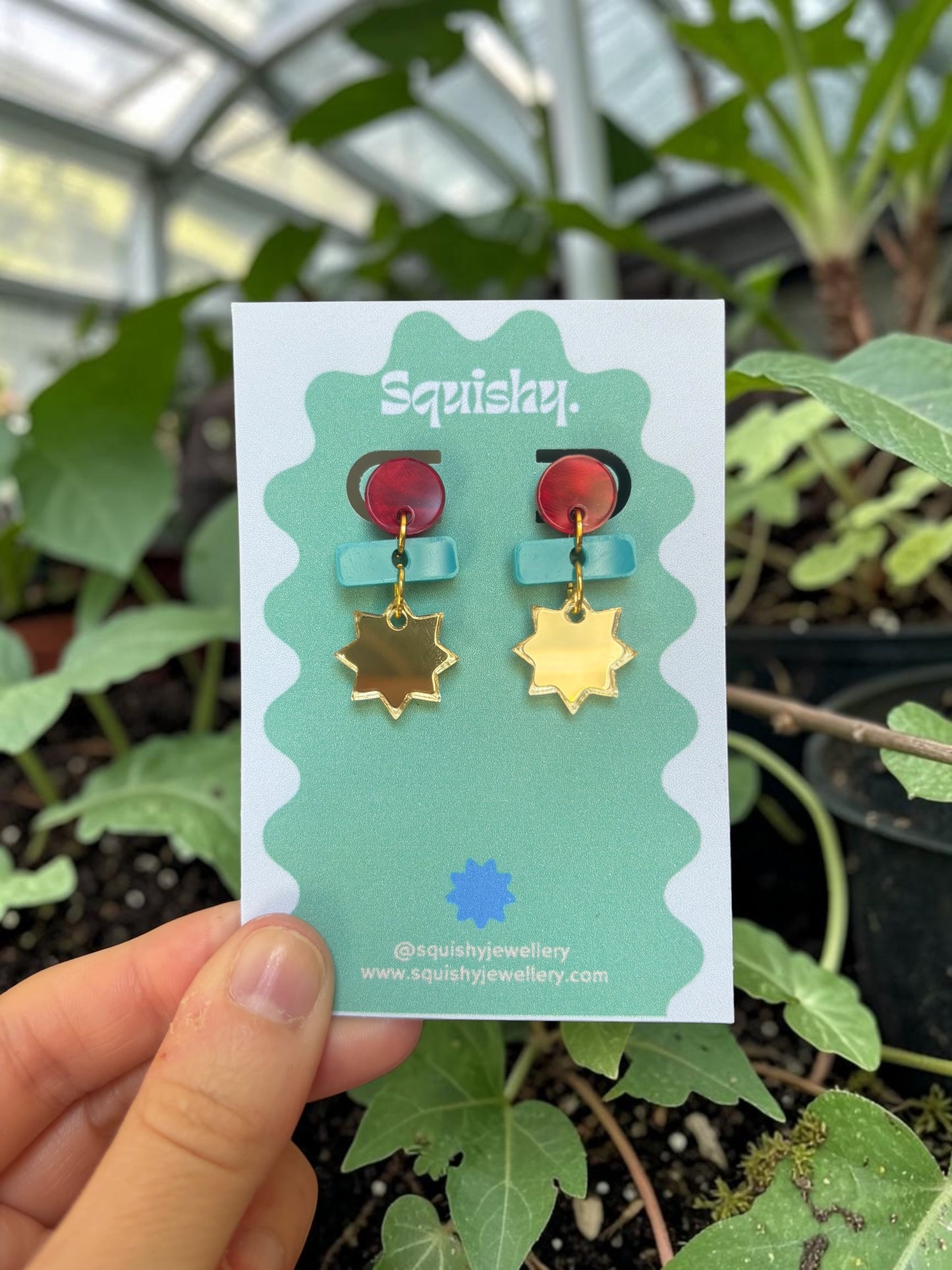 Abstract Star Drop Earrings – Gallery Pop Art Jewellery