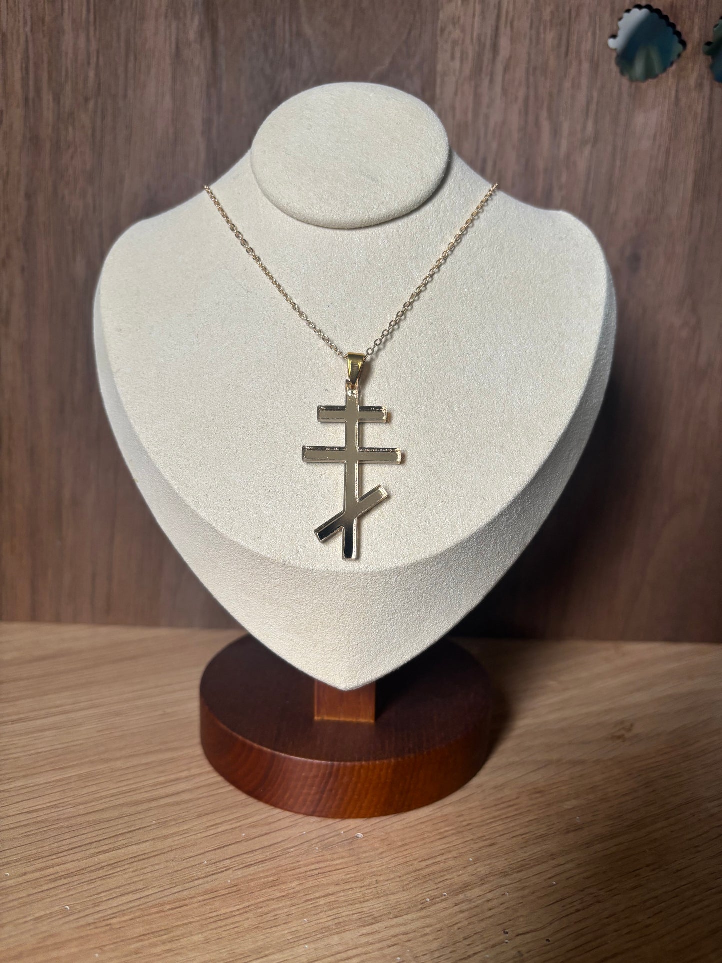 Heated Rivalry Inspired Ilya Rozanov Cross Necklace - Gold
