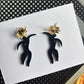 Matisse-Inspired Cut-Out Statement Earrings | Abstract Figure