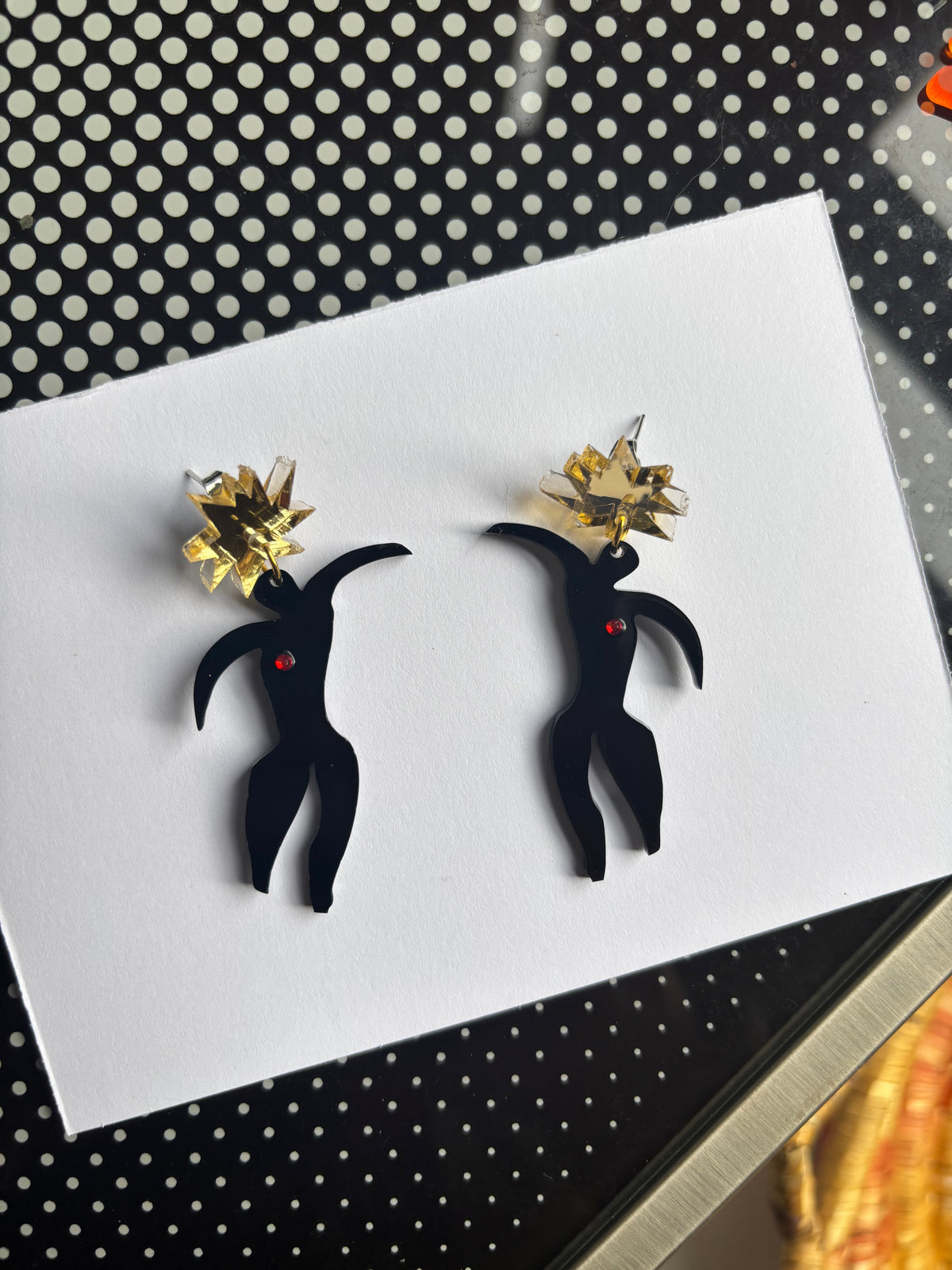 Matisse-Inspired Cut-Out Statement Earrings | Abstract Figure