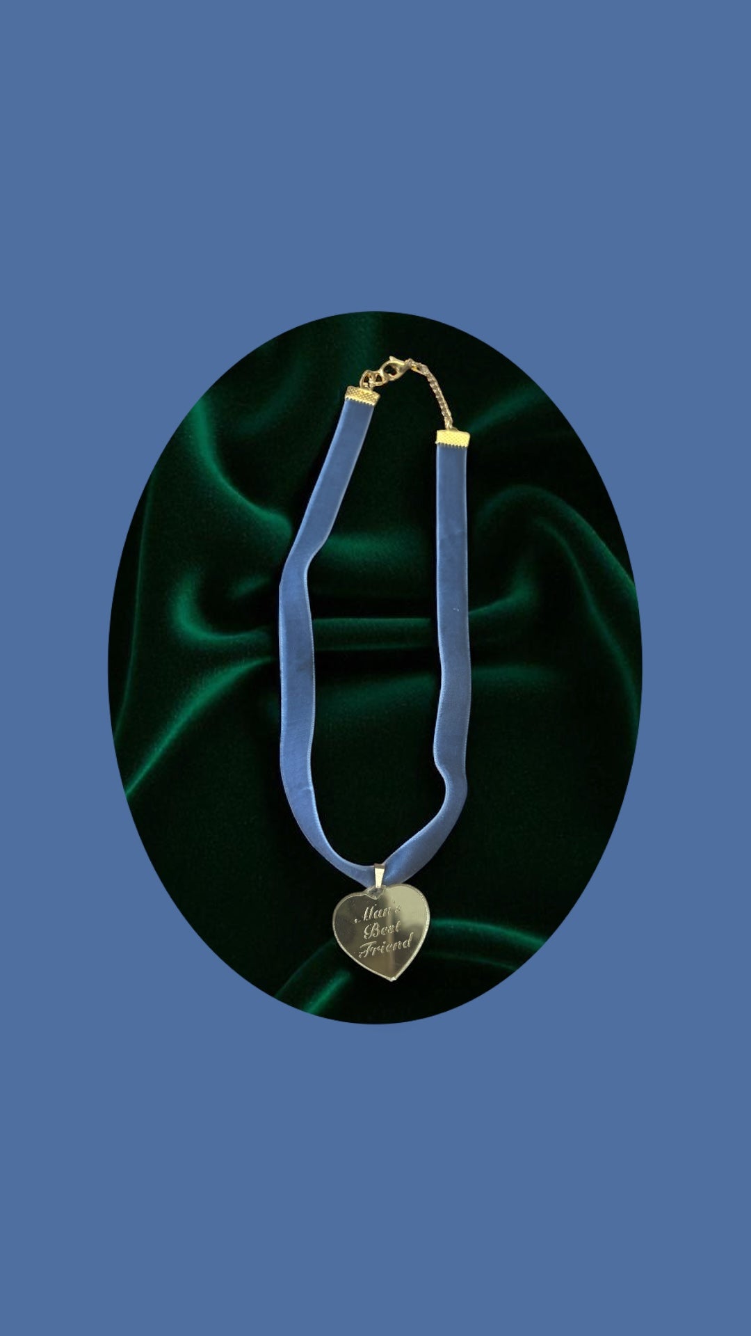 Gold Mirror Heart Pendant “Man’s Best Friend” Necklace – Sabrina Carpenter Album Inspired Dog Tag Coquette Twee Baby Doll Jewellery